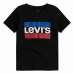 Lühikeste varrukatega T-särk, meeste Levi's Logo Jr  Must