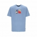 Heren-T-Shirt met Korte Mouwen Russell Athletic Emt E36211 Blauw Indigo