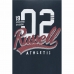 Maglia a Maniche Corte Uomo Russell Athletic Amt A30101 Blu scuro
