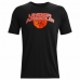 Sport T-shirt Korte Mouwen Under Armour Basketball Branded Wordmark Zwart