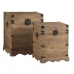 Σετ Μπαούλων DKD Home Decor Μέταλλο Έλατο ξύλο ελάτου Ανατολικó 50 x 50 x 61 cm 48 x 48 x 61 cm 50 x 50 x 60 cm (x2) (1 μονάδα)