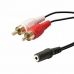 Audio Jack (3,5 mm) - 2 RCA kabelis PcCom
