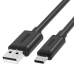 USB A uz USB C Kabelis Unitek C14067BK Melns 1,5 m