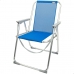 Cadeira de Campismo Acolchoada Aktive Gomera Azul 44 x 76 x 45 cm (4 Unidades)
