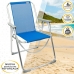 Polstrovaná Skládací židle Aktive Gomera Modrý 44 x 76 x 45 cm (4 kusů)
