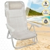 Sammenfoldelig stol med nakkestøtte Aktive Ibiza Beige 48 x 84 x 46 cm (2 enheder)