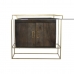 Lipasto DKD Home Decor Metalli Ruskea Mangopuu (86 x 43 x 76 cm)