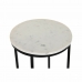 2 mažų staliukų rinkinys DKD Home Decor Balta Juoda 30,5 x 30,5 x 69 cm