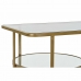 Кофейный столик DKD Home Decor Металл Стеклянный 90 x 50 x 35 cm