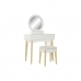Toaletní stolek DKD Home Decor Bílý Přírodní Zrcadlo Dřevo MDF 75 x 40 x 129 cm