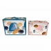 Súprava dekoračných krabičiek DKD Home Decor Abstraktný Drevo Polyester (43 x 19 x 34 cm) (2 pcs)