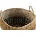 Basket set DKD Home Decor Colonial Fibre Fringe (40 x 40 x 30 cm)