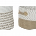 Basket set DKD Home Decor White Cotton Jute (45 x 45 x 54 cm) (6 Pieces)