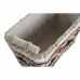 Korb-Set DKD Home Decor Polyester Kolonial Faser (39 x 27 x 24 cm)