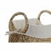 Basket set DKD Home Decor Linen Fibre Cottage (40 x 30 x 31 cm)