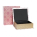 Κουτί DKD Home Decor Βιβλίο Καμβάς Ξύλο 20 x 8 x 26 cm (x2)