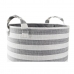 Basket set DKD Home Decor Grey Stripes Cotton (3 Pieces) (35 x 35 x 40 cm)