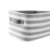 Basket set DKD Home Decor Grey Stripes Cotton (42 x 32 x 25 cm) (3 Pieces)