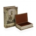 Ozdobná krabica Versa Kniha Buddha Plátno Drevo MDF 7 x 27 x 18 cm