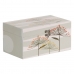 Decorative box PVC Canvas Paper DMF Flowers 30 x 18 x 15 cm (2 Pieces)