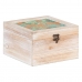Caja Decorativa Hojas Ratán 20 x 20 x 12 cm DMF (2 Unidades)
