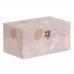 Dekorative Box Rosa PVC Canvas-Stoff Papier DMF 30 x 18 x 15 cm (2 Stücke)