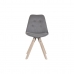 Jedálenská stolička DKD Home Decor Polyester Tmavo-sivá Dub (48 x 44 x 84 cm)
