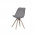 Обеденный стул DKD Home Decor полиэстер Темно-серый Дуб (48 x 44 x 84 cm)