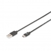 Kabel USB A v USB-C Digitus by Assmann AK-300148-040-S Črna