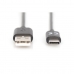 Kábel USB A na USB-C Digitus by Assmann AK-300148-040-S Čierna