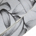 Cojín Poliéster Algodón Blanco Negro Hojas 45 x 45 cm