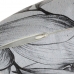 Cojín Poliéster Algodón Blanco Negro Hojas 45 x 30 cm