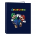 Папка с пръстени Super Mario 26.5 x 33 x 4 cm Морско син A4