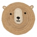 koberec Medvěd Béžový Přírodní 100 % Juta 100 x 100 cm