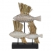 Figură Decorativă Alb Maro Natural Pești 30 x 10 x 40 cm