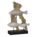 Dekorativ figur Hvid Brun Natur Fisk 30 x 10 x 40 cm