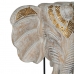 Prydnadsfigur Vit Gyllene Naturell Elefant 44 x 16 x 57 cm