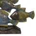 Figură Decorativă Albastru Maro Verde Pești 60 x 11,5 x 52 cm