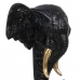 Dekoratív Figura Fekete Aranysàrga Elefánt 20,5 x 14,3 x 35,5 cm