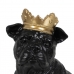 Okrasna Figura Črna Zlat Pes 15,5 x 18,4 x 25,5 cm