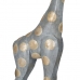 Prydnadsfigur Grå Gyllene Giraff 27 x 12 x 100 cm