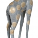 Decorative Figure Grey Golden Giraffe 27 x 12 x 100 cm