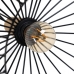 Lampa Sufitowa Czarny Naturalny Drewno Żelazo 220-240 V 35 x 35 cm