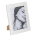 Photo frame White Grey Wood Crystal 20 x 1 x 25 cm