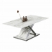 Mesa de Comedor DKD Home Decor Cristal Plateado Gris Acero Blanco 180 x 90 x 78 cm