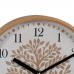 Orologio da Parete Albero Bianco Naturale Legno Cristallo 22 x 22 x 4,5 cm