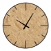 Reloj de Pared Negro Natural PVC Hierro Madera MDF 80 x 4,5 x 80 cm