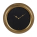 Reloj de Pared Negro Dorado PVC Cristal Hierro Madera MDF 46 x 6 x 46 cm
