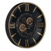 Nástenné hodiny Čierna Zlatá Sklo Železo 59 x 8,5 x 59 cm (3 kusov)