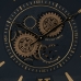 Ρολόι Τοίχου Μαύρο Χρυσό Κρυστάλλινο Σίδερο 59 x 8,5 x 59 cm (3 Μονάδες)